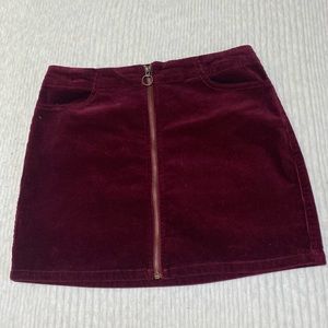 Corduroy mini skirt